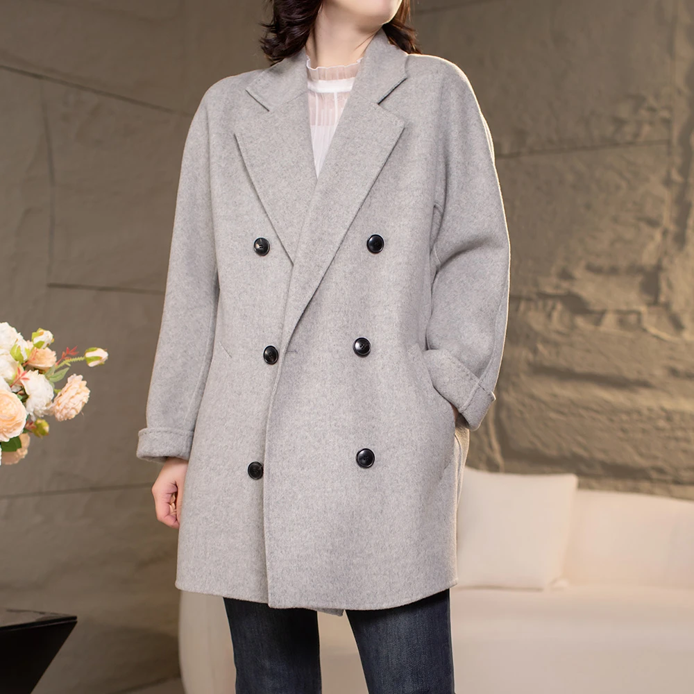 【赛姐高奢】毛呢外套女宽松高级感气质外套女秋冬115