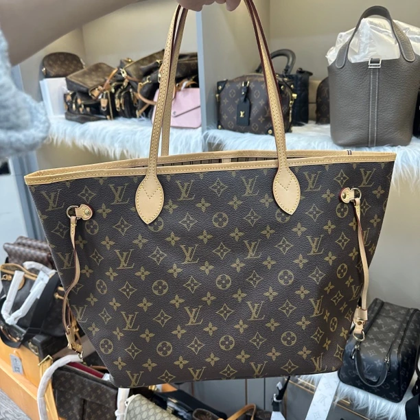 95新 LouisVuitton/路易威登 lv NF购物袋中号neverfull