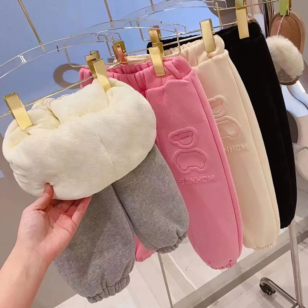 女童棉裤外穿冬季加绒加厚一条过冬宝宝中小儿童三层