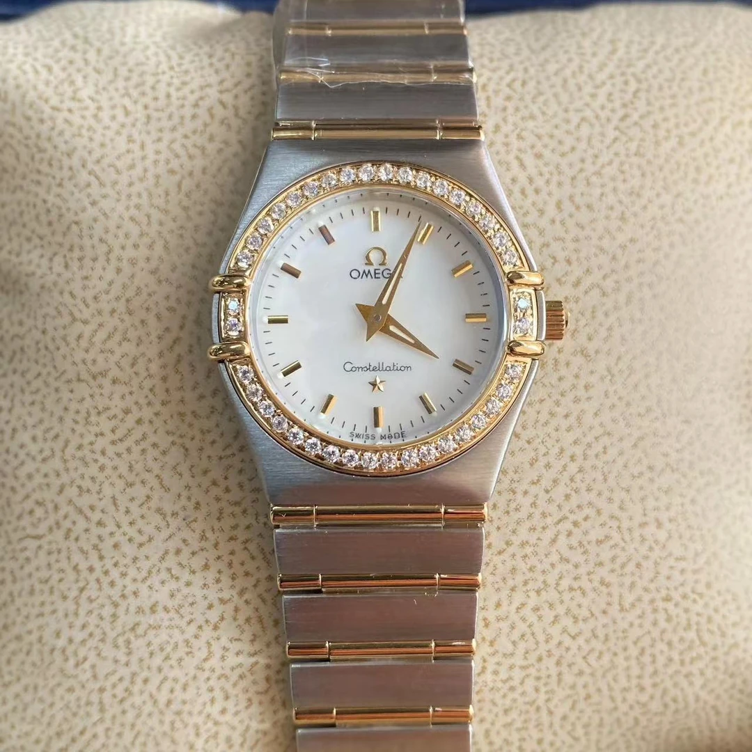95新 Omega/欧米茄 星座系列/22.5mm/石英/间金/气质/女表