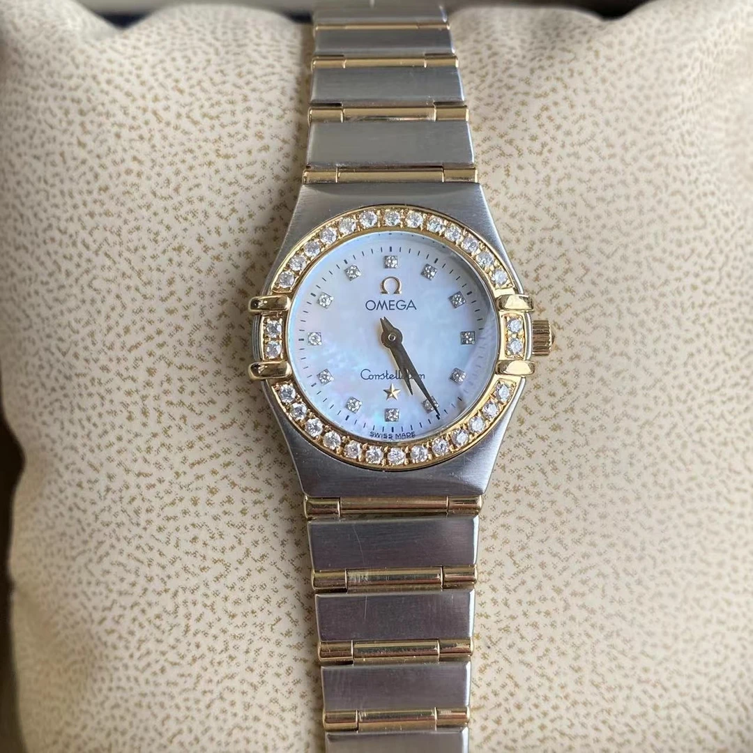 95新 Omega/欧米茄 星座系列22.5mm/石英机芯/精钢间金/原镶钻
