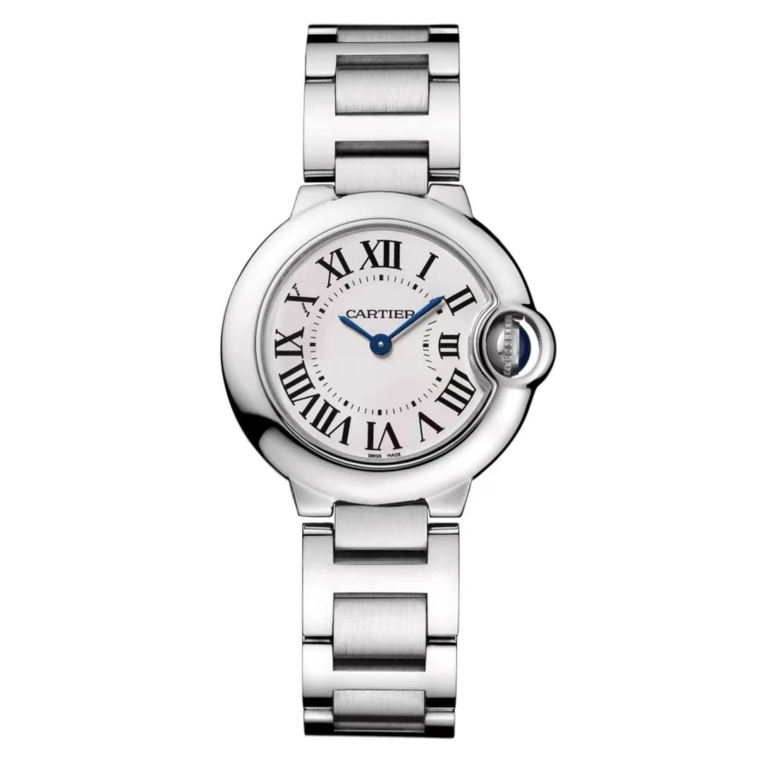 95新 Cartier/卡地亚 蓝气球/28mm/石英/气质女表时尚百搭名表