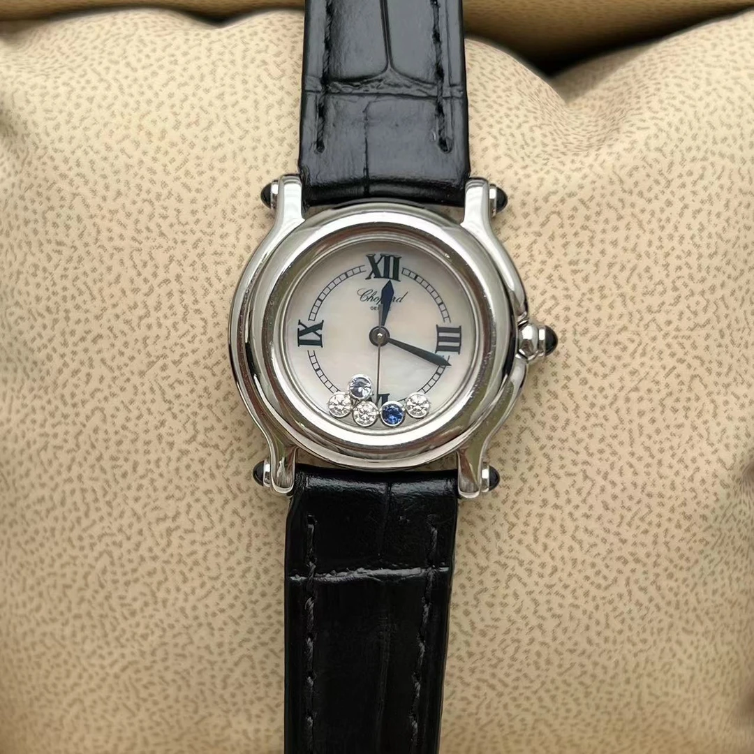 95新 Chopard/萧邦 快乐钻/五钻/石英/女表气质时尚百搭女士简约