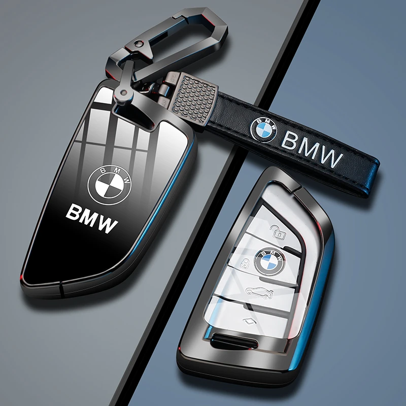 适用新款宝马5系钥匙套男士3系刀锋五系530三系x5壳x3金属x1 i3扣