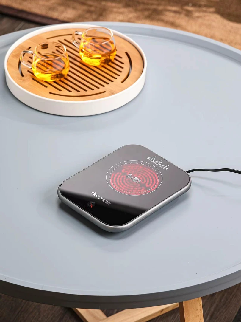 [圆柒]超薄迷你静音电陶炉煮茶壶专用自动保温恒温加热触摸防水