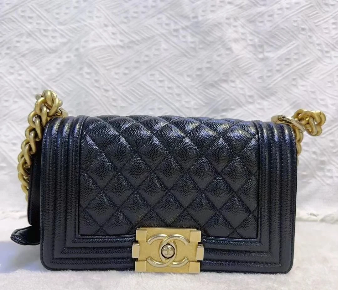 99新 Chanel/香奈儿 3052107/小号荔枝leboy/单肩斜挎包/10专属