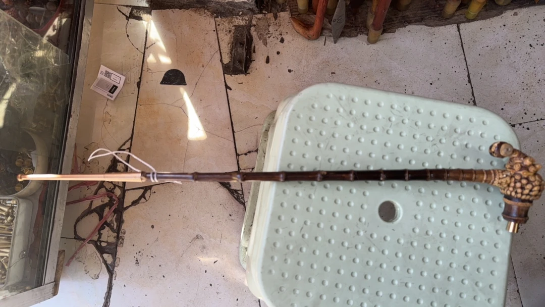 黑竹真杆手工雕刻把玩件