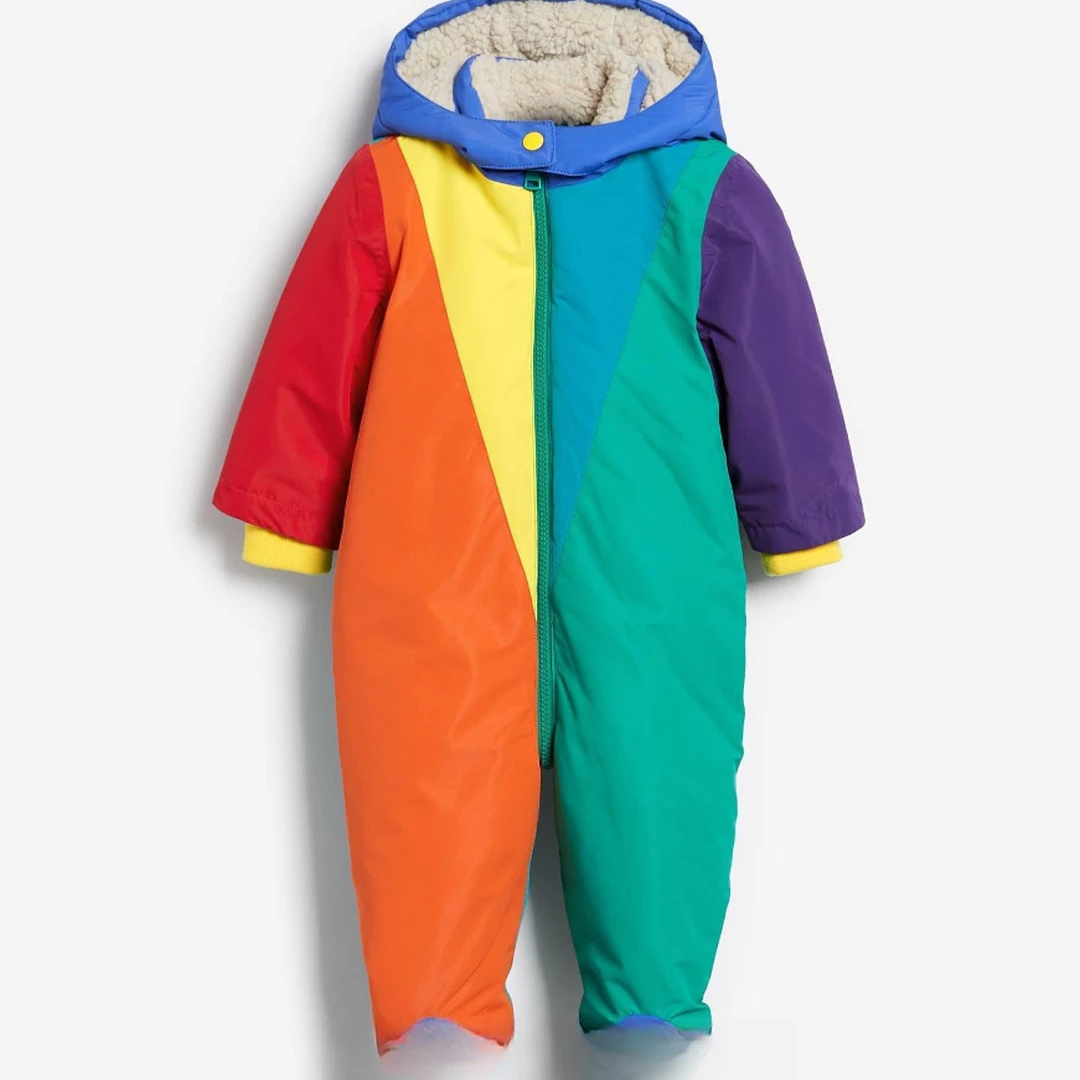 LittleBird小鸟家彩虹滑雪服户外棉服男女童防水冬季连体衣(冬季)