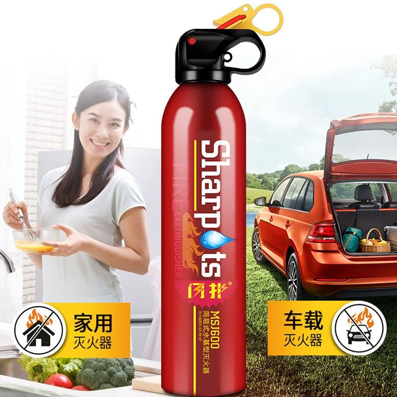 闪扑水基灭火器 车载车用家用商用汽车灭火器私家车消防器材 便携