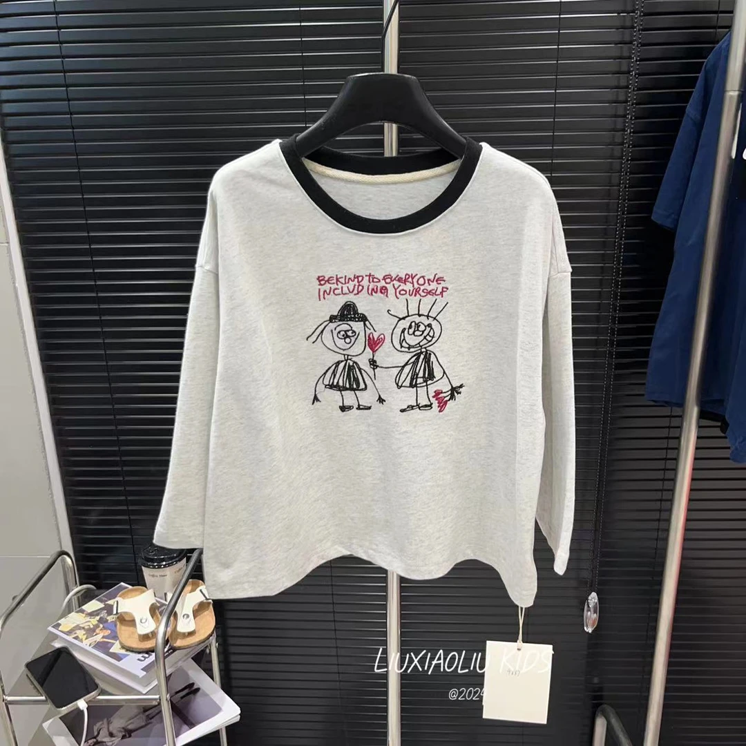 BY LIUXIAOLIU【玫瑰与少年】韩版高货春季儿童长袖T恤9887