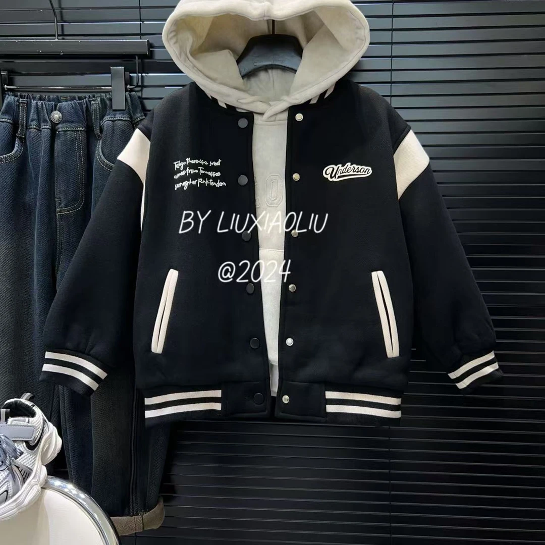 杭州六小六正版 BY LIUXIAOLIU冬季儿童加绒棒球服12553