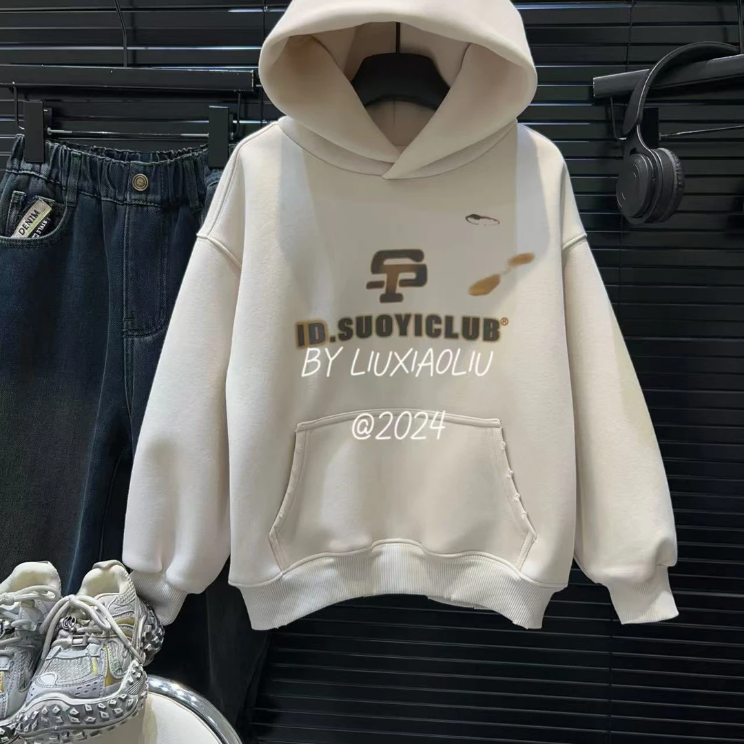 杭州六小六正版 BY LIUXIAOLIU秋冬季儿童加绒连帽卫衣12277