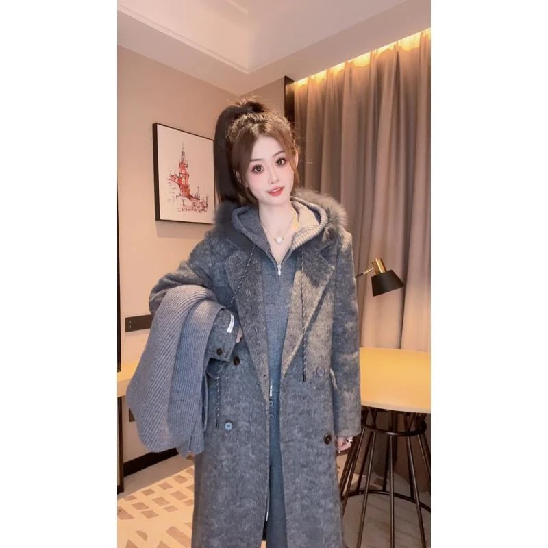 【气质密码】单件大衣双面羊毛减龄时尚重工轻奢显瘦休闲气质大衣