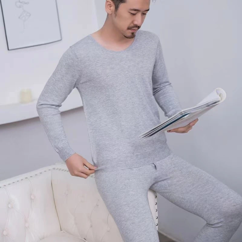 精纺羊绒内衣套装 2022秋冬新款100山羊绒男女同款圆领-品质甄选
