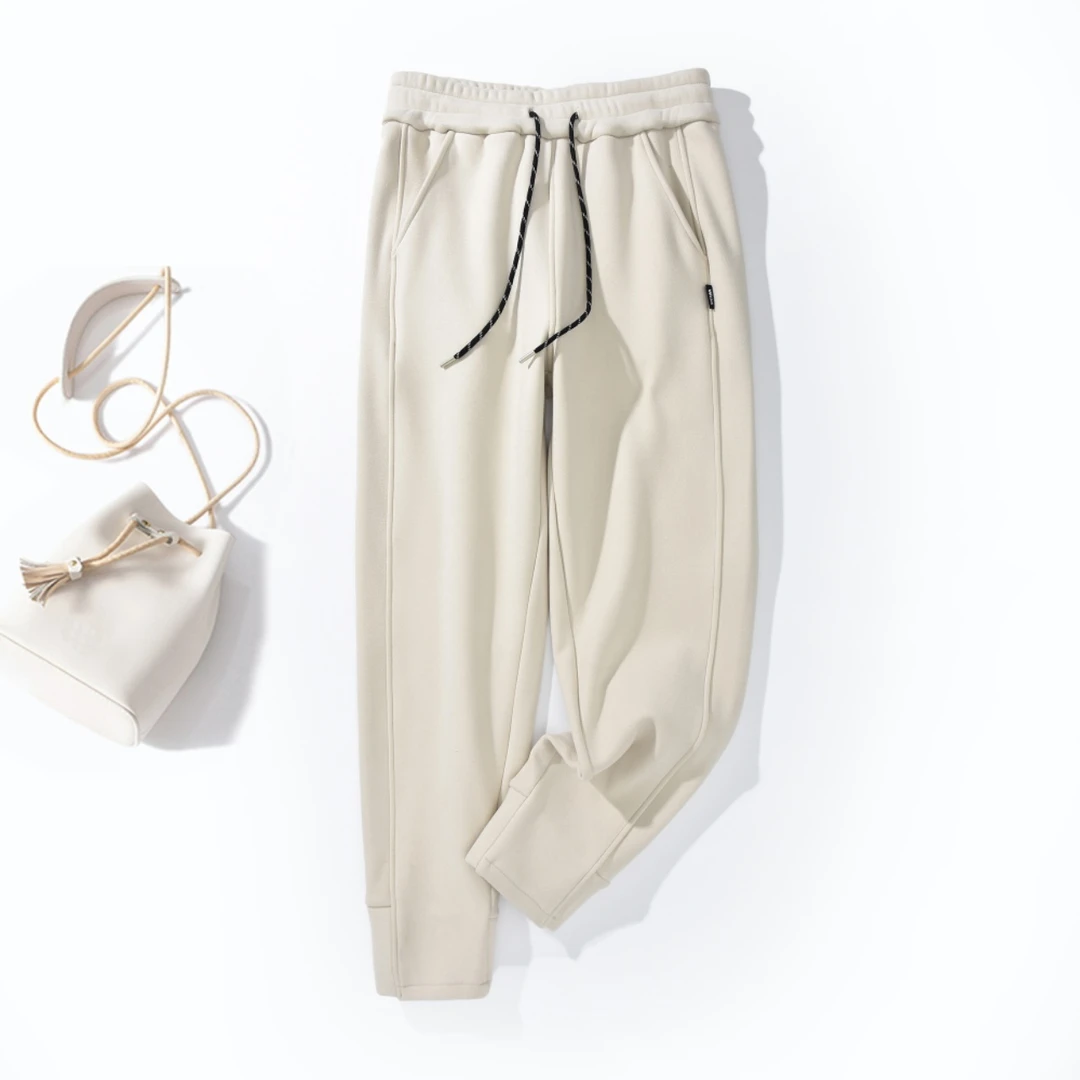 W外贸2024新款加绒加厚休闲宽松百搭抽绳卫裤-8006