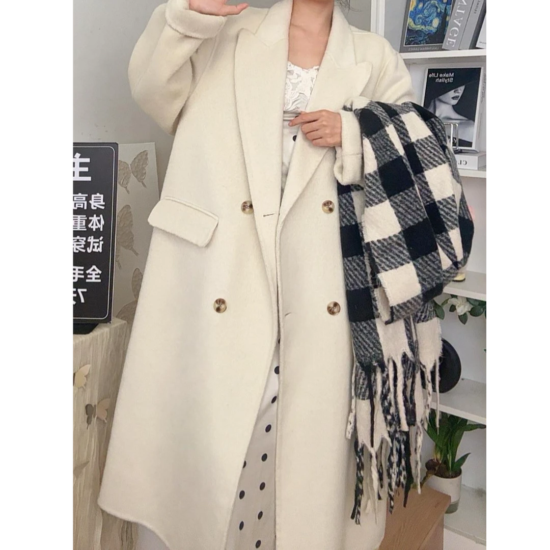 COCO大衣【君君家】枪驳领茧型经典羊毛大衣8828