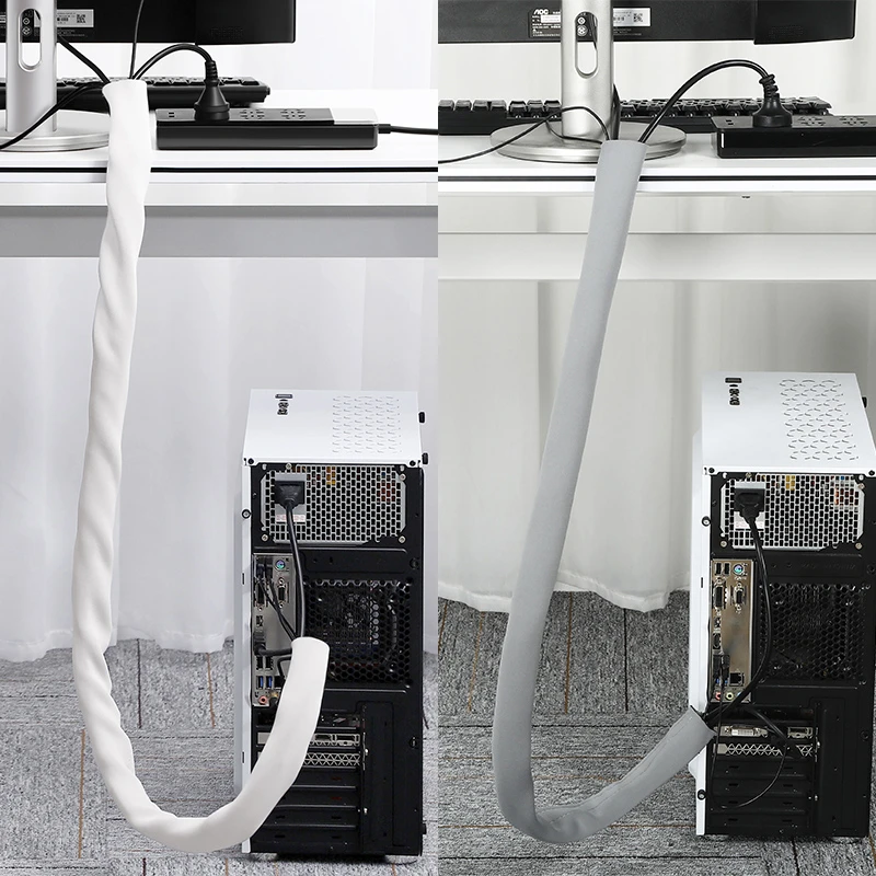 台式电脑线收纳束线理电线器包线管收纳神器线理线带保护线套整理