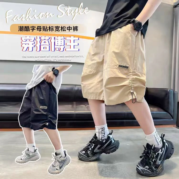 【高品质现货】夏季新款潮酷字母贴标短裤时尚工装潮款中裤3400