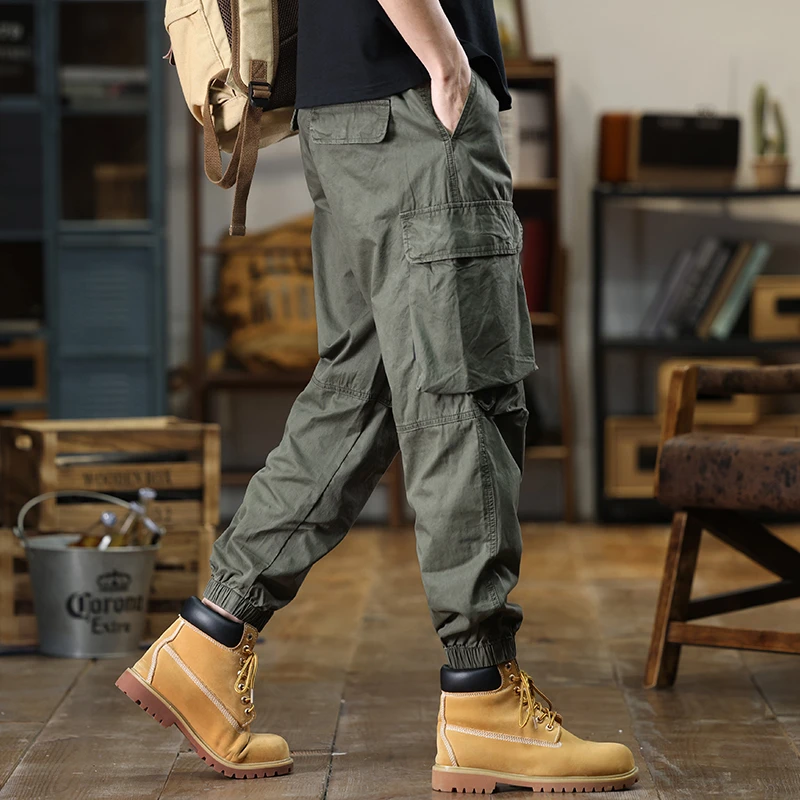 MLD308美式复古新款男士春夏季爆款多口袋纯棉户外伐木休闲裤