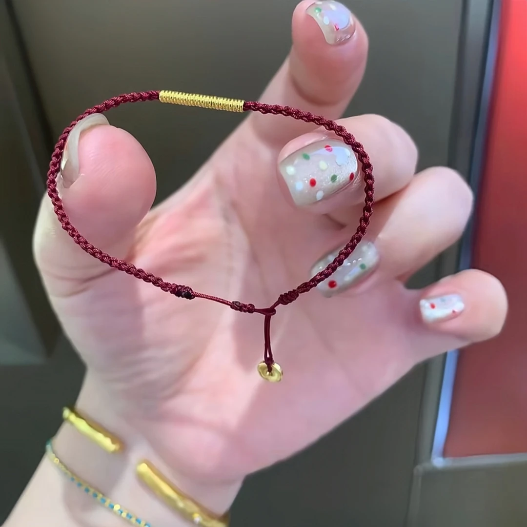 铜合金脚链 墨雨云间星越周边手链纯手工编绳手绳古法可调节女士