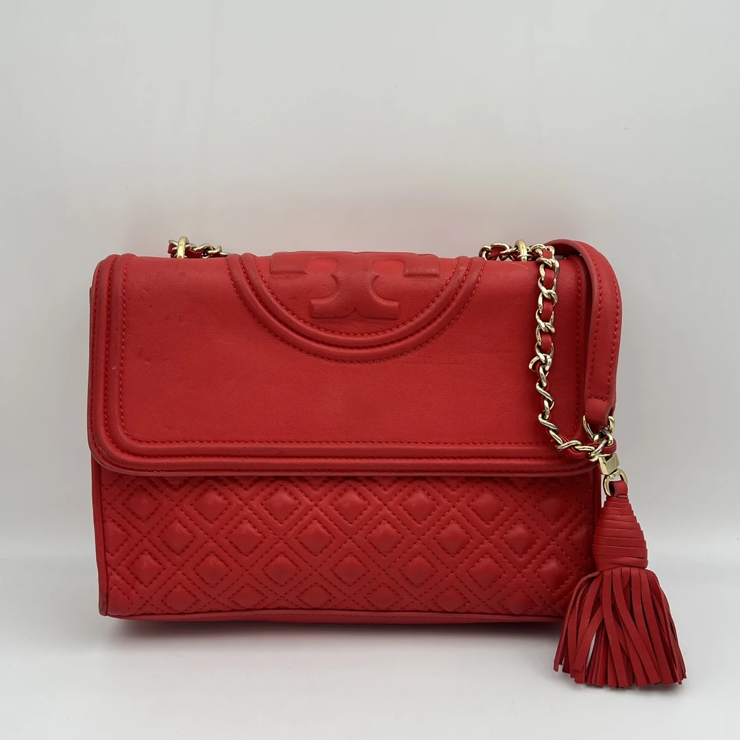 95新 TORY BURCH/汤丽柏琦 汤丽柏琦 tb 红色斜挎包