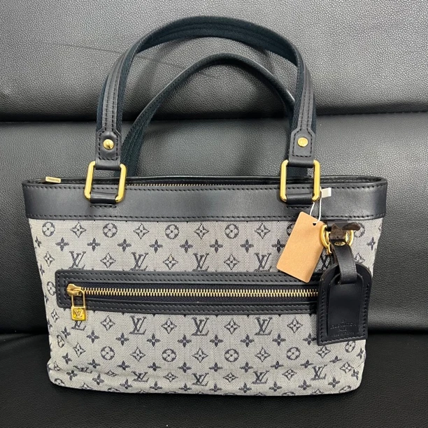 95新 LouisVuitton/路易威登 7527/ 丹宁 手提包