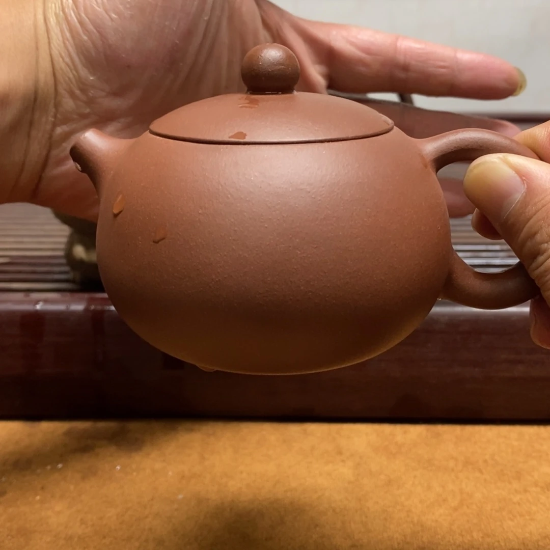 紫砂茶壶微瑕西施红皮龙190cc