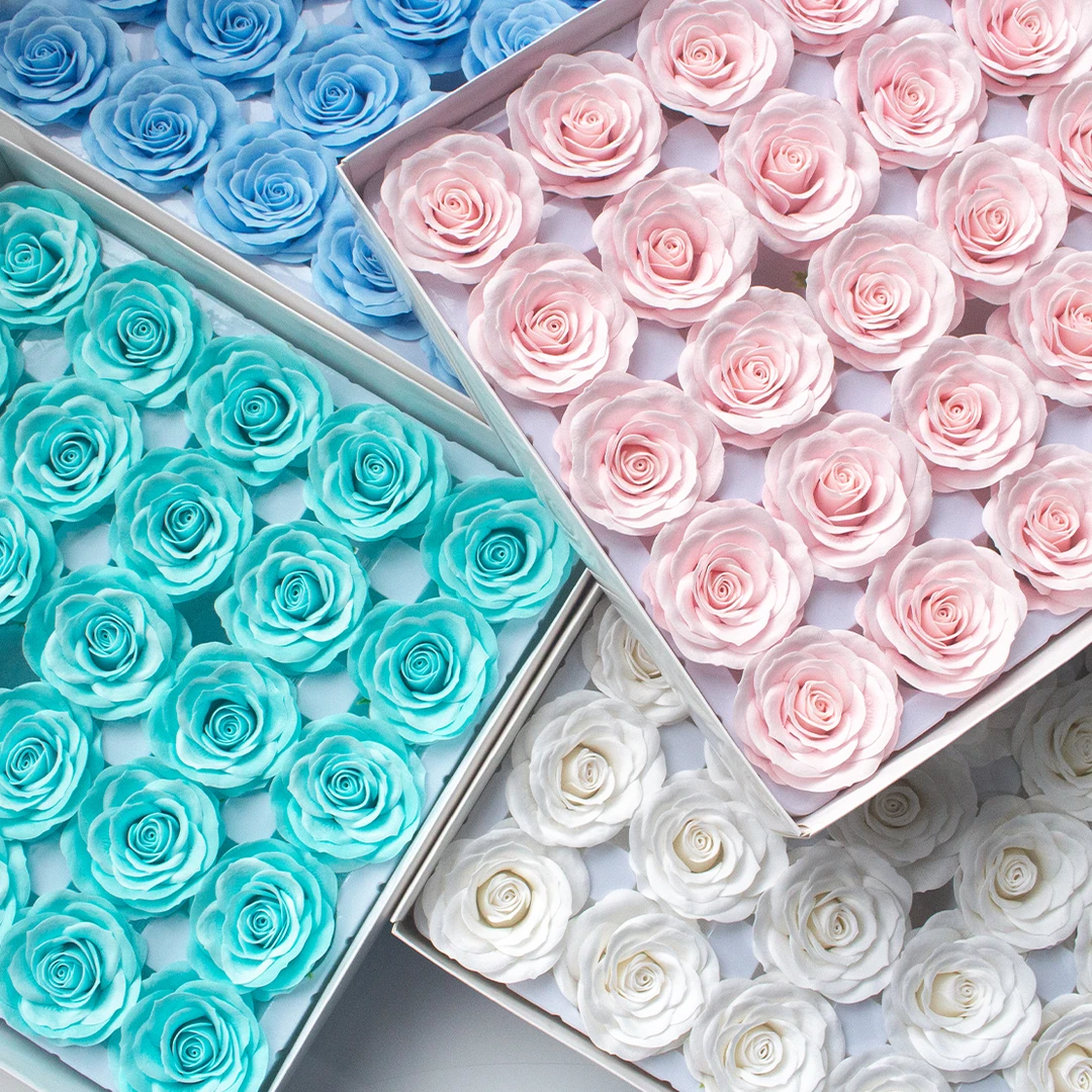 馨宝 情人节苏醒玫瑰 香皂花 生日礼物手工diy材料花店用