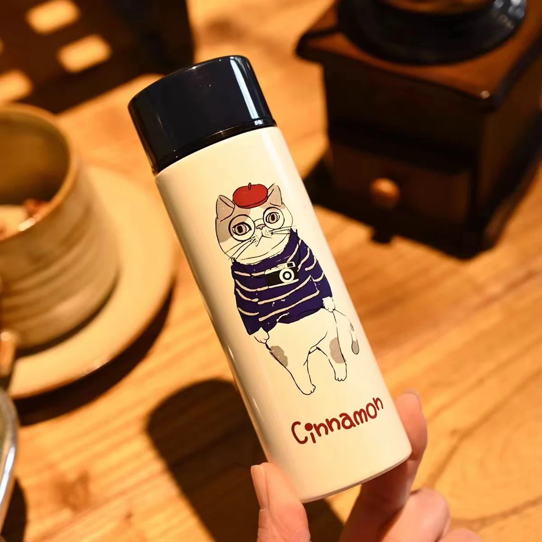 B536 日系新款可爱萌萌哒口袋杯小型保温杯304不锈钢便携式水杯