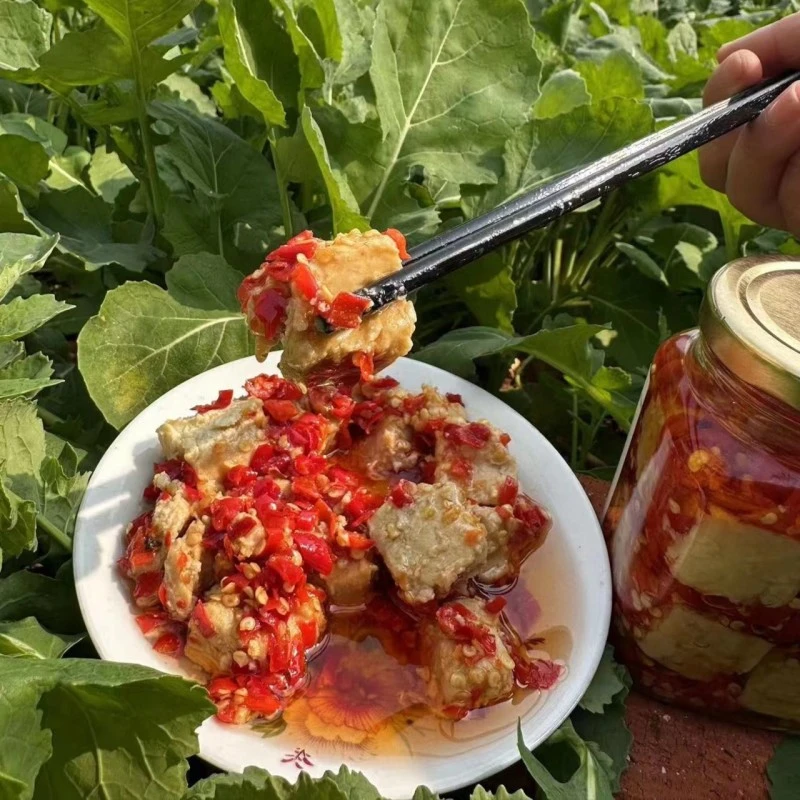 剁椒豆腐乳江西特产传统手工发酵芝麻油白腐乳营养下饭菜储存