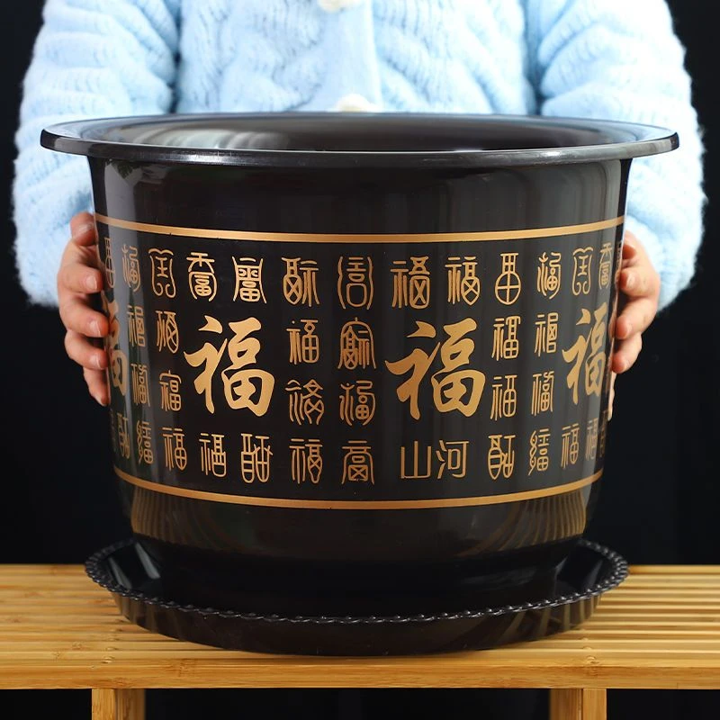 仿陶瓷塑料花盆复古树脂花盆特大号绿植园艺发财树特价清仓加厚
