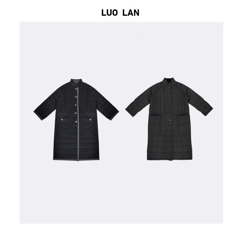 【kiki】绗棉大衣 秋冬立领保暖宽松 YLM00198