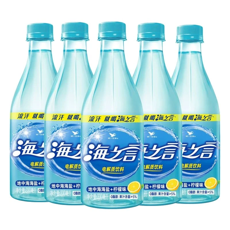 统一海之言海盐柠檬味330ml*6瓶果汁补充电解质水小瓶饮料饮品