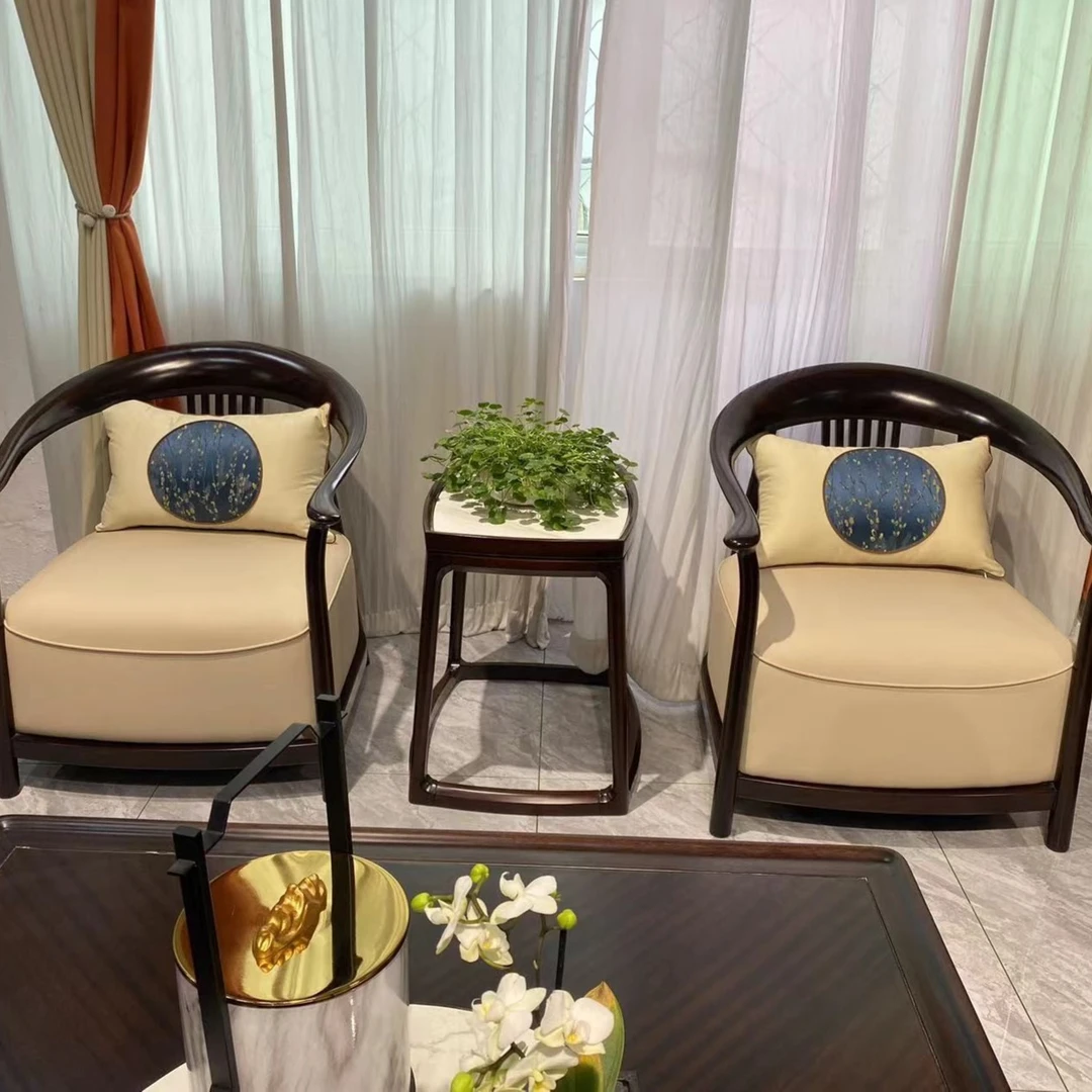 摇椅椅子休闲椅沙发椅茶椅别墅单人简约新中式酒店围椅客厅圈椅