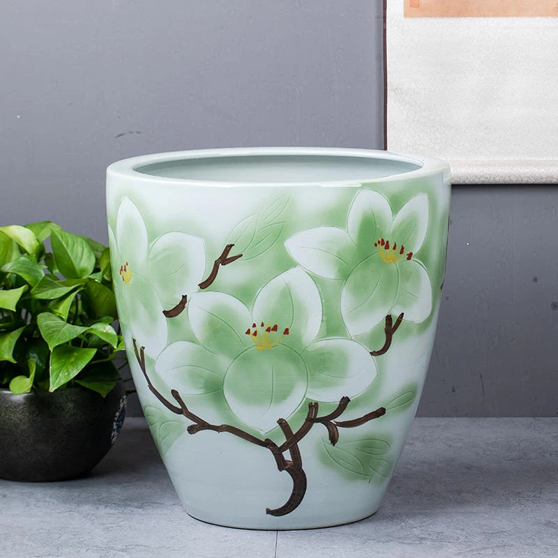 景德镇陶瓷摆件鱼缸流水器喷泉家用鱼缸大号客厅加湿招财