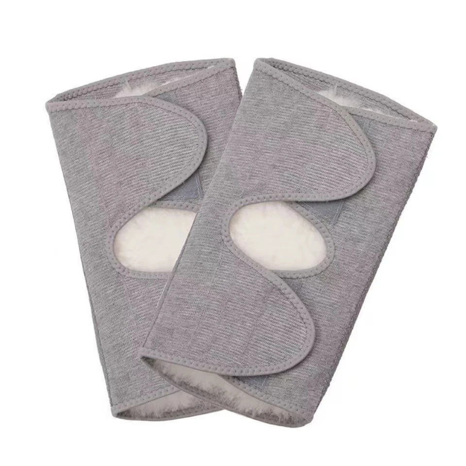 冬季羊皮毛护膝盖透气中老年一体护膝加厚护腿防寒保暖加绒老寒腿