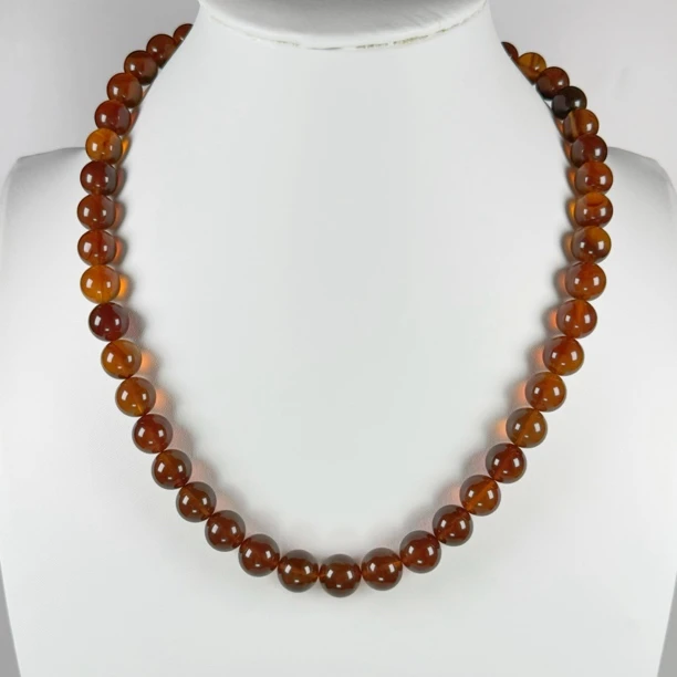 天然缅甸灵草珀10+妈妈链女士单圈气质时尚百搭女款项链