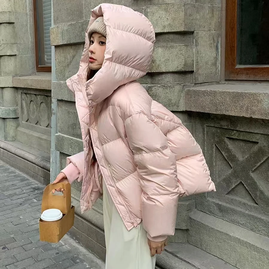 白lu同款泡芙白鸭绒羽绒服