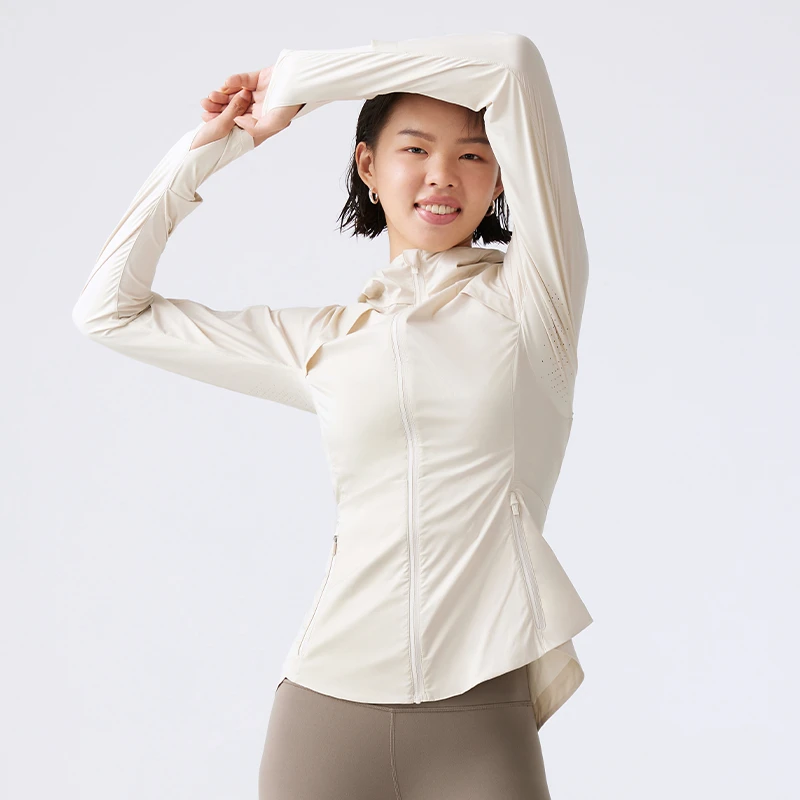 身边BYYOURSIDE运动夹克外套酷酷夹克薄款运动健身瑜伽服修身显瘦