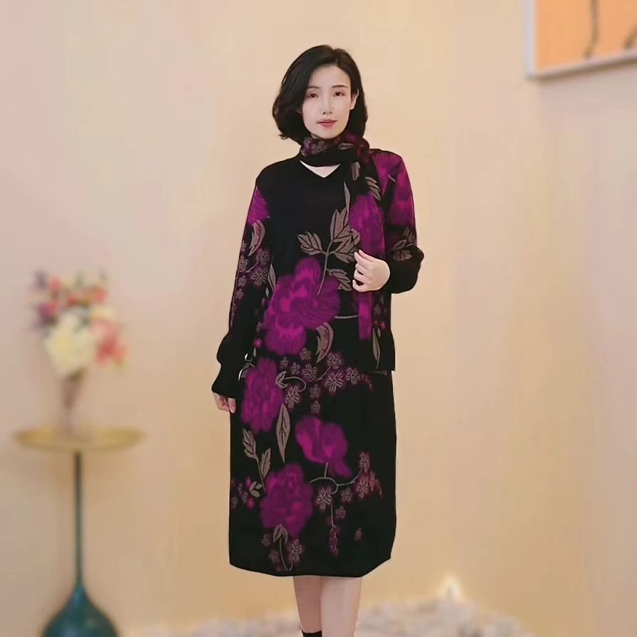 【X961】2024年冬季新款时尚百搭气质连衣裙