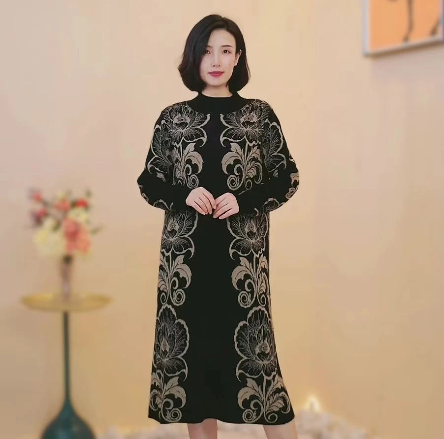 【X908】2024年冬季新款时尚百搭气质连衣裙