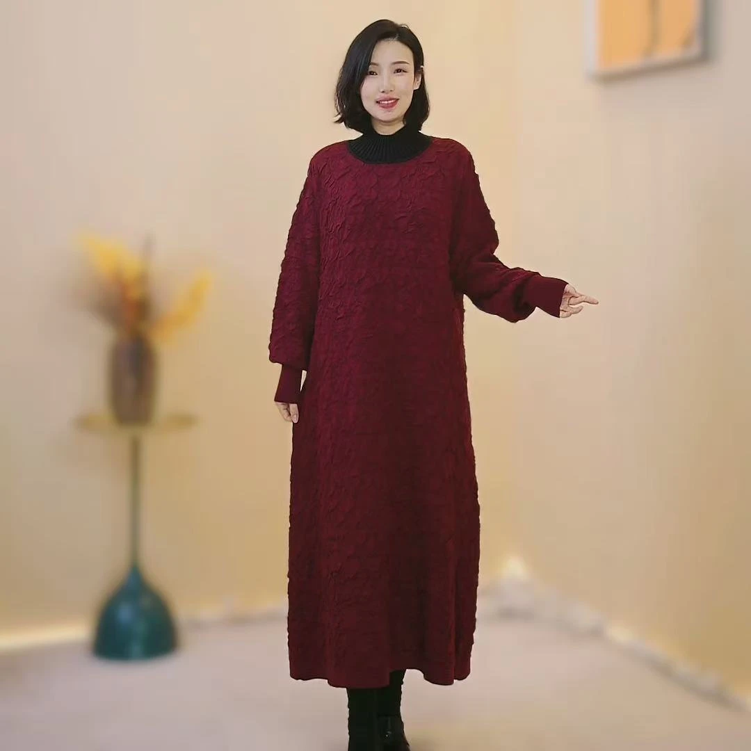 【X1042】2024年冬季新款时尚百搭气质连衣裙