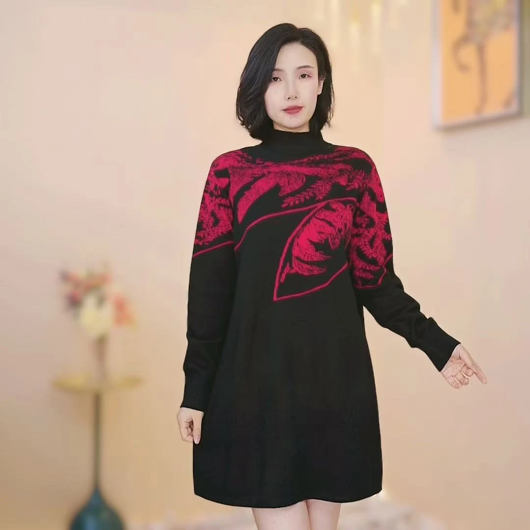 【X1033】2024年冬季新款时尚百搭气质连衣裙