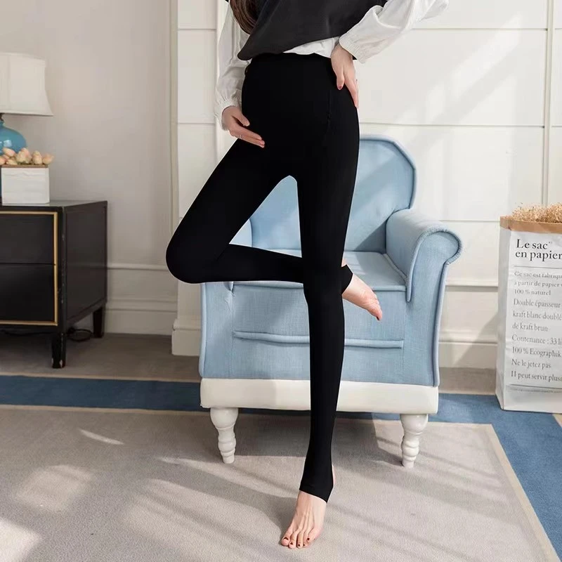 孕妇打底裤春夏薄款显瘦万能腰踩脚一体裤袜