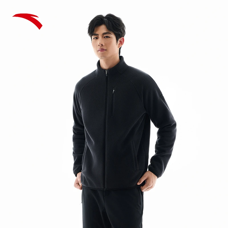 安踏2024秋季户外新款亲肤百搭男士时尚针织运动上衣952447702