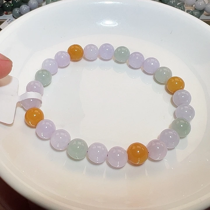 翡翠手链未镶嵌天然翡翠