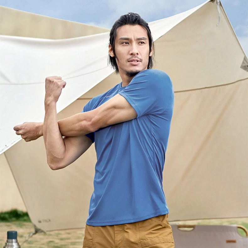 HOTCHILLYS户外徒步登山T恤男士健身透气运动短袖轻薄休闲上衣