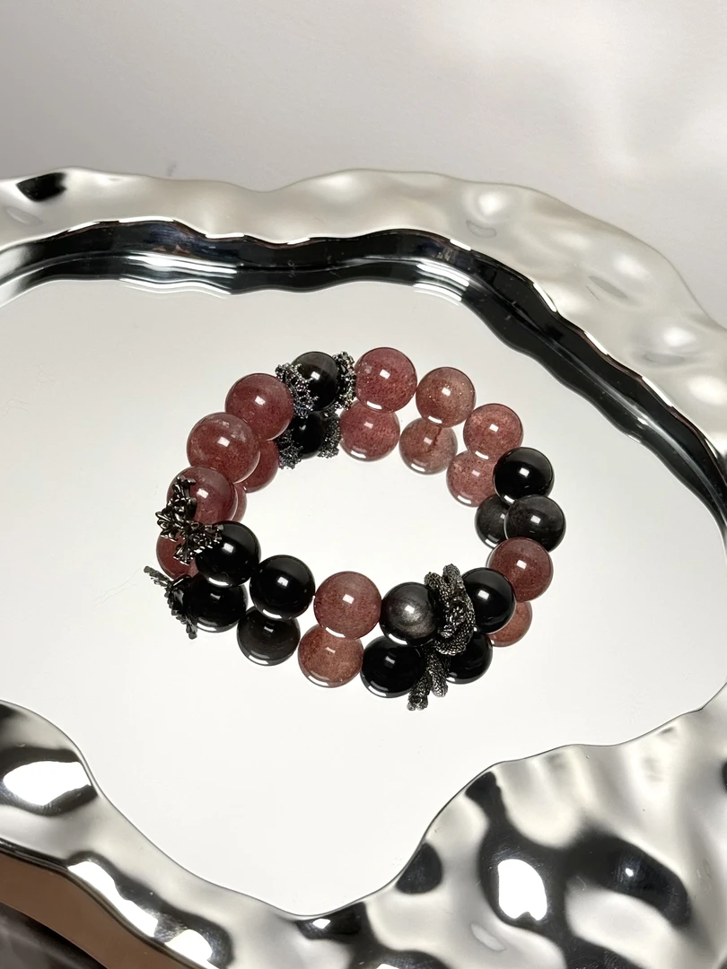 【壹些手作】A05 水晶手串 合金配件未镶嵌 多样性发其一 颜色微差