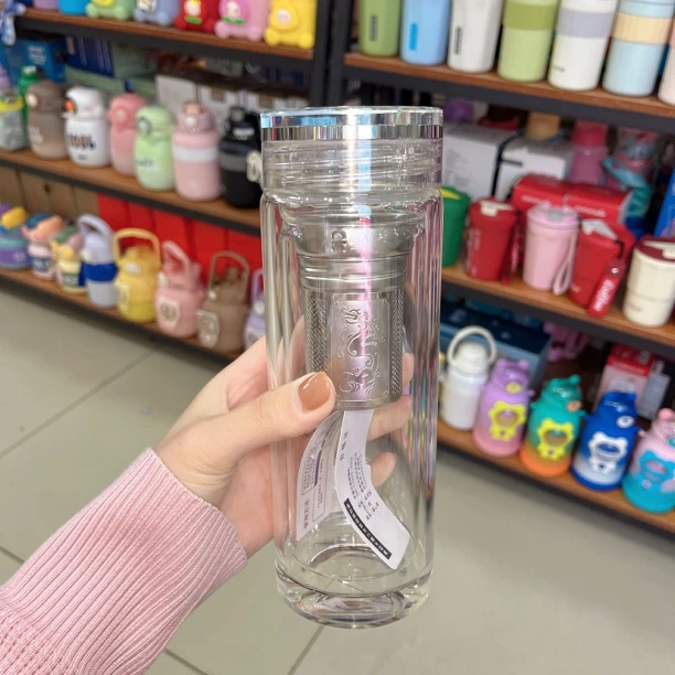 亨蕴防烫双层玻璃杯玻璃水杯杯子茶隔隔热直筒高档茶杯礼盒水杯