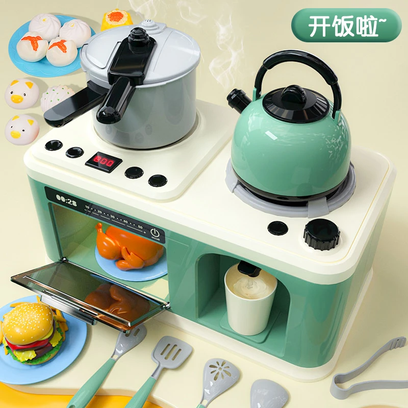 儿童迷你仿真小厨房玩具做饭厨具全套女孩过家家百变小丸子同款